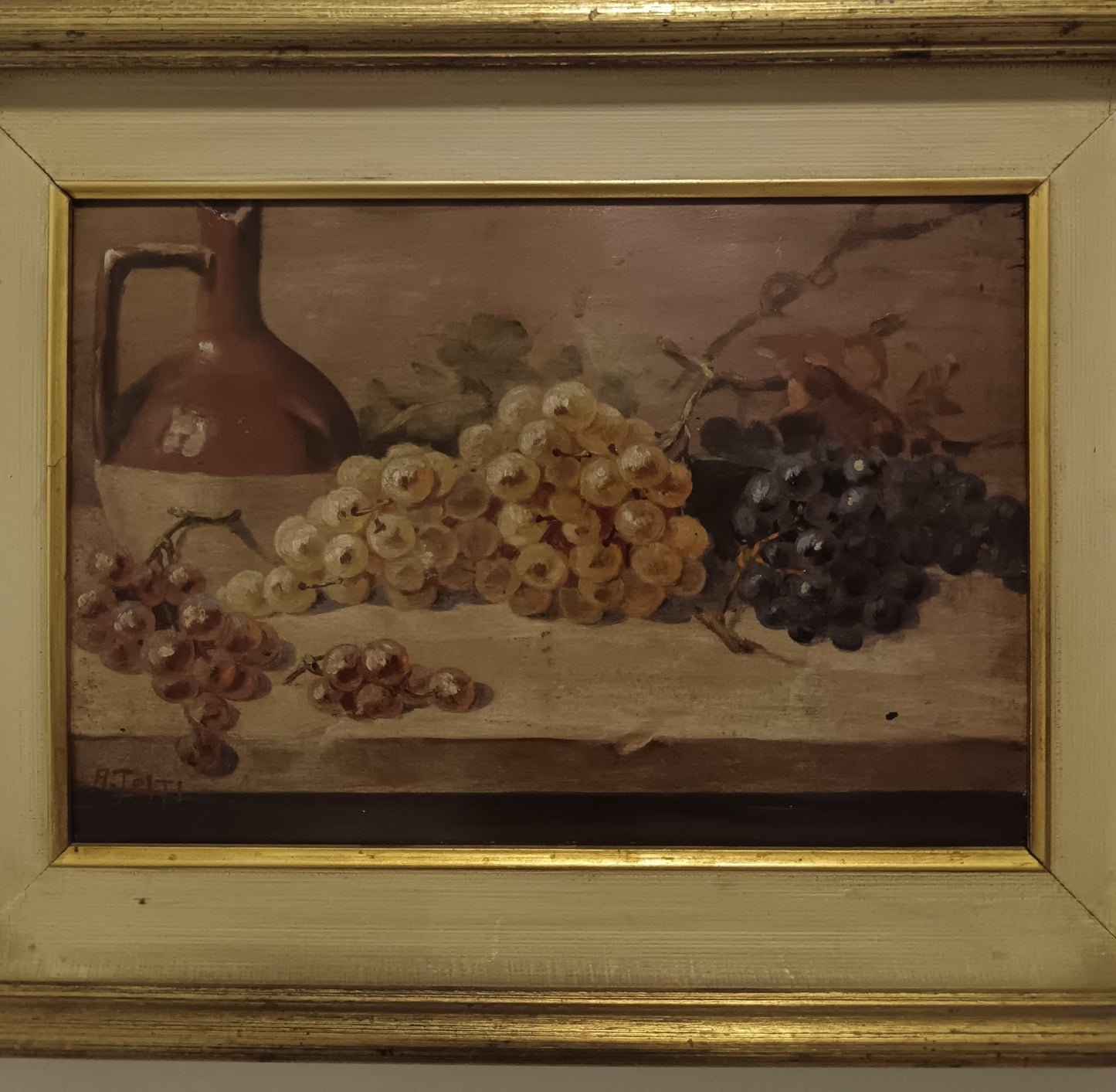 Alfredo Tosti (XX secolo)- Natura Morta- dipinto olio su legno