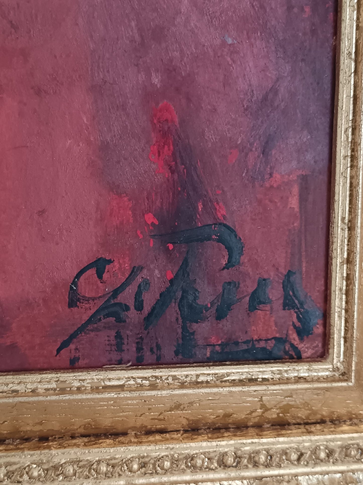 Giovanni Pane (1928-2010)- dipinto olio su cartoncino XX Secolo