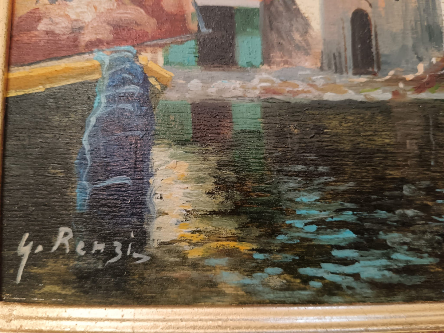 G. Renzi (XX Secolo)- dipinto olio su legno