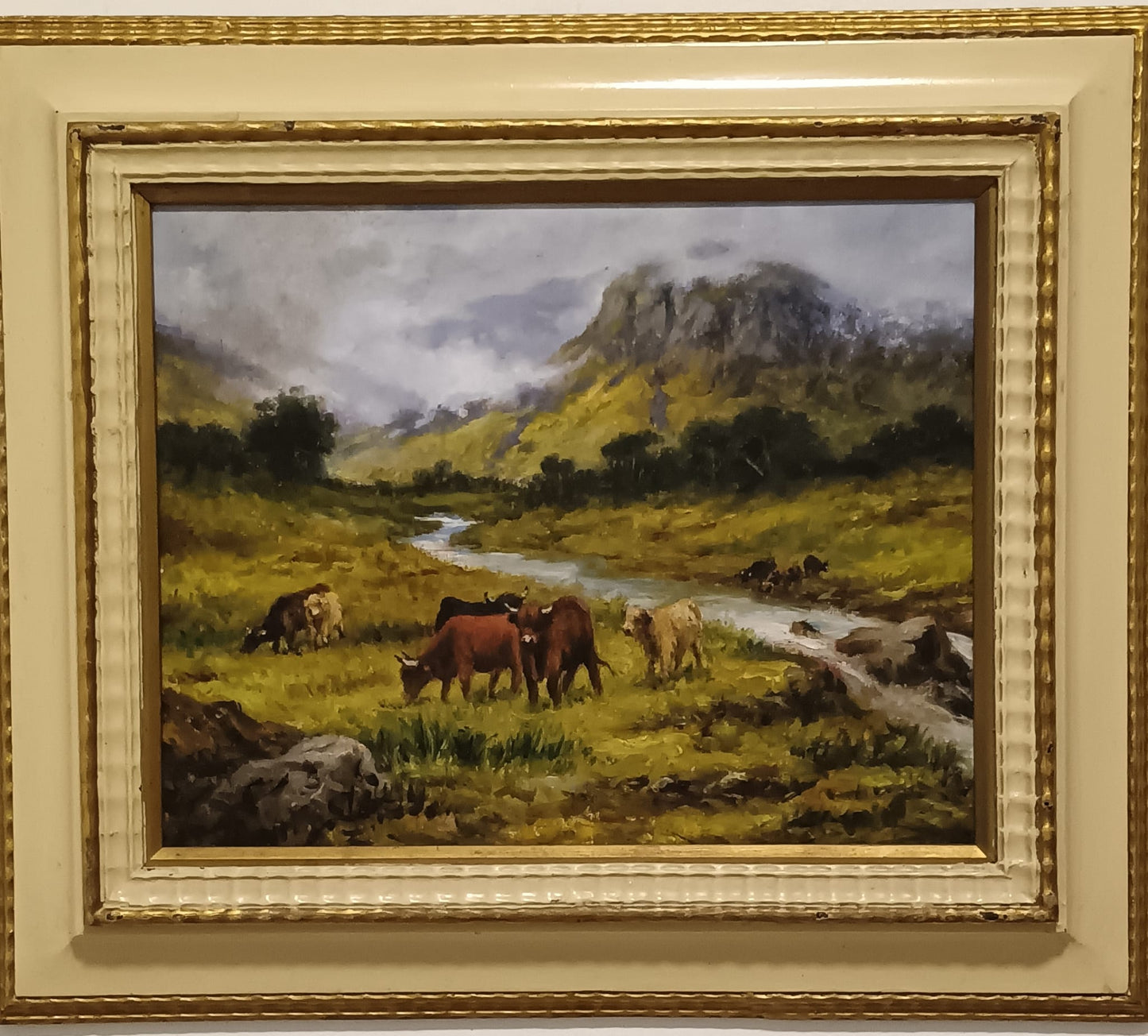 Dipinto antico- (scuola inglese XIX/XX Secolo) olio su legno