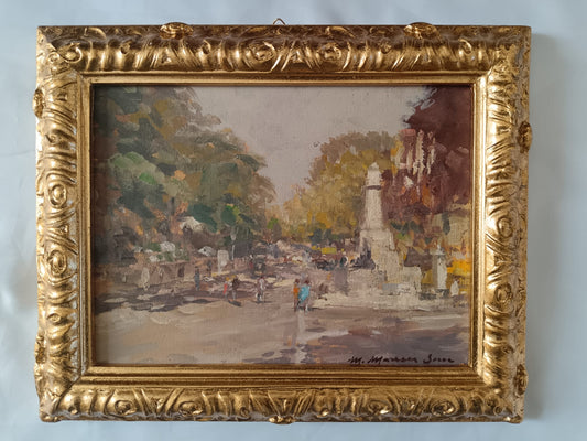 Mario Maresca Serra (Napoli 1911-1991)- dipinto olio su legno