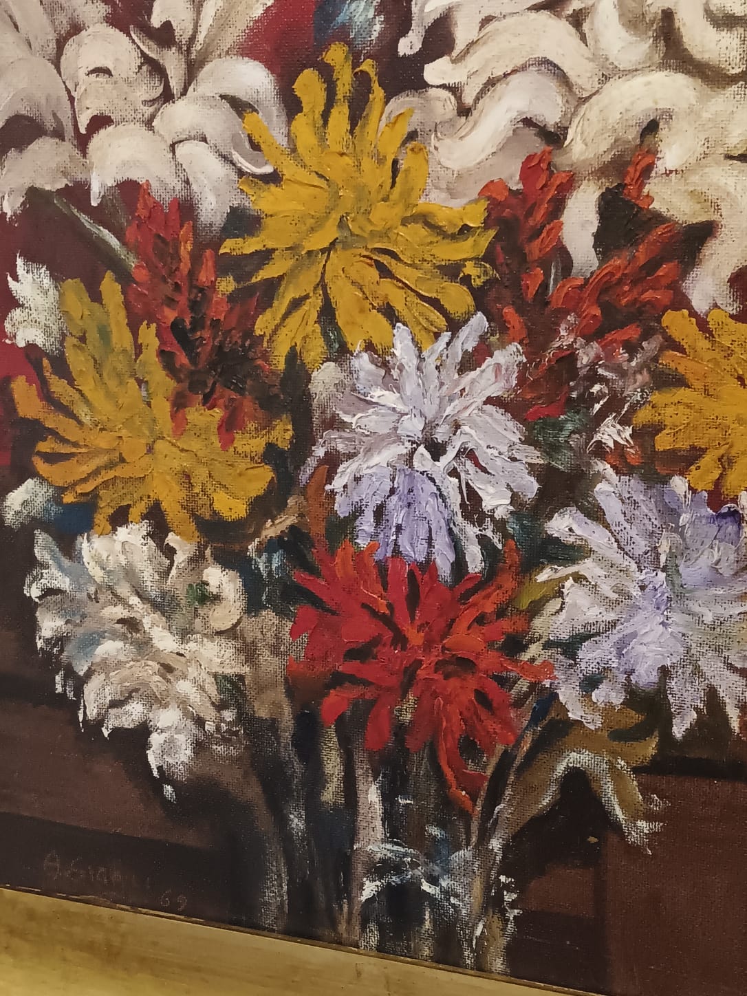 A. Sigali (XX Secolo)- Natura Morta dipinto olio su pannello