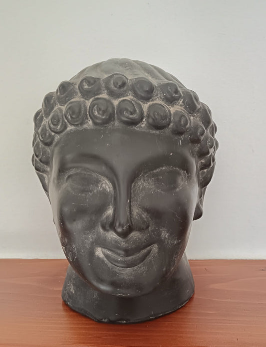 Testa fittile- scultura in terracotta dipinta in stile archeologico (XX Secolo)
