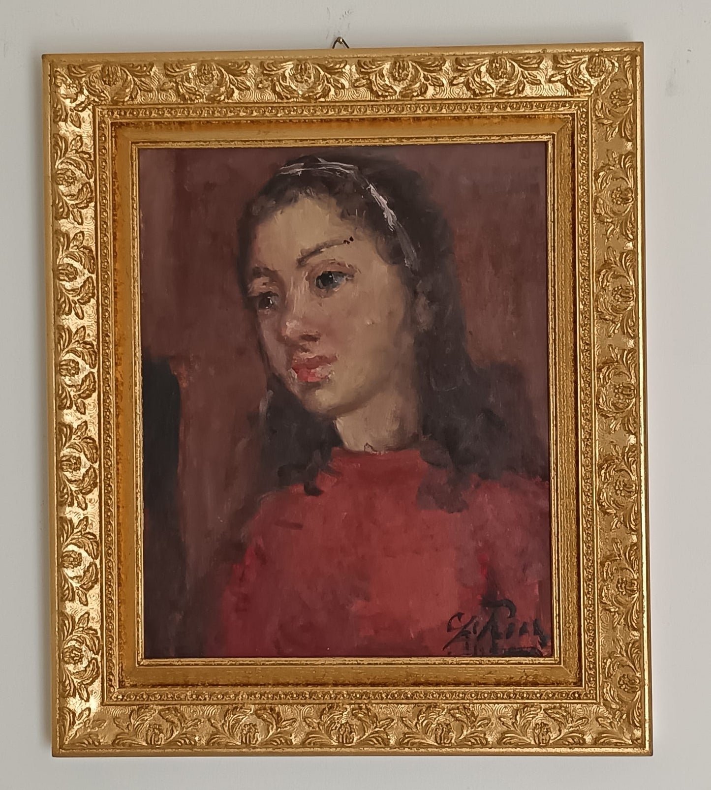 Giovanni Pane (1928-2010)- dipinto olio su cartoncino XX Secolo