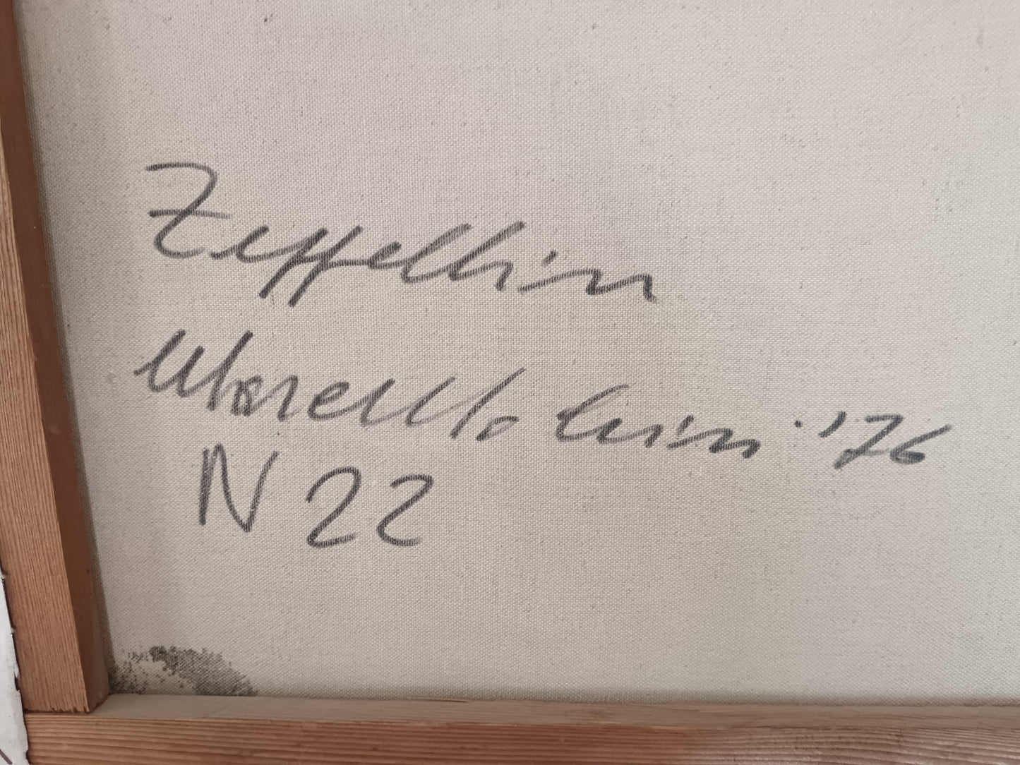 Marcello Crisi ( XX Secolo)- dipinto astratto acrilico su tela- Zeppellin