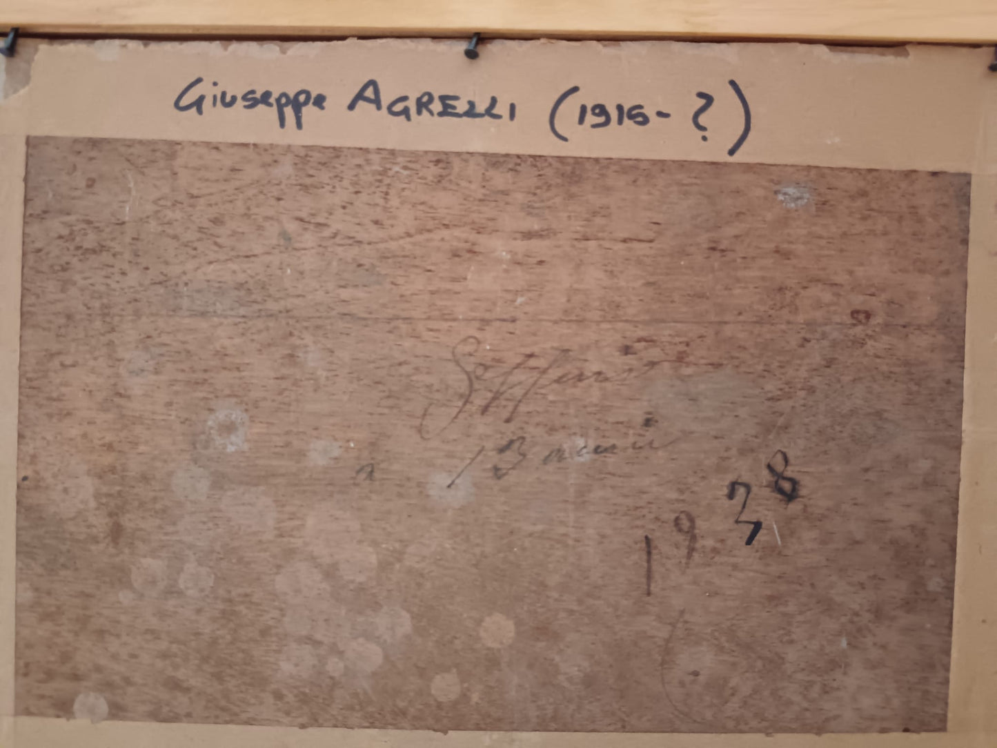 Agrelli Giuseppe (Napoli 1915-?)- dipinto olio su legno del 1938