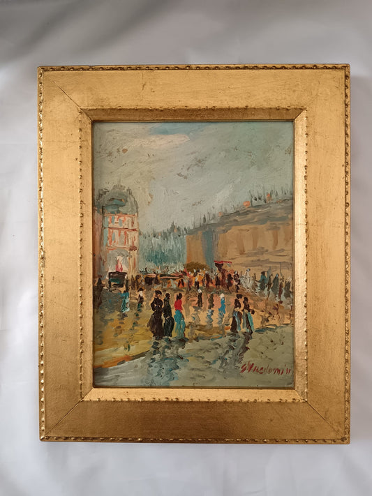 Giovanni Vicedomini ( Nocera Superiore 1946)- dipinto olio su cartoncino