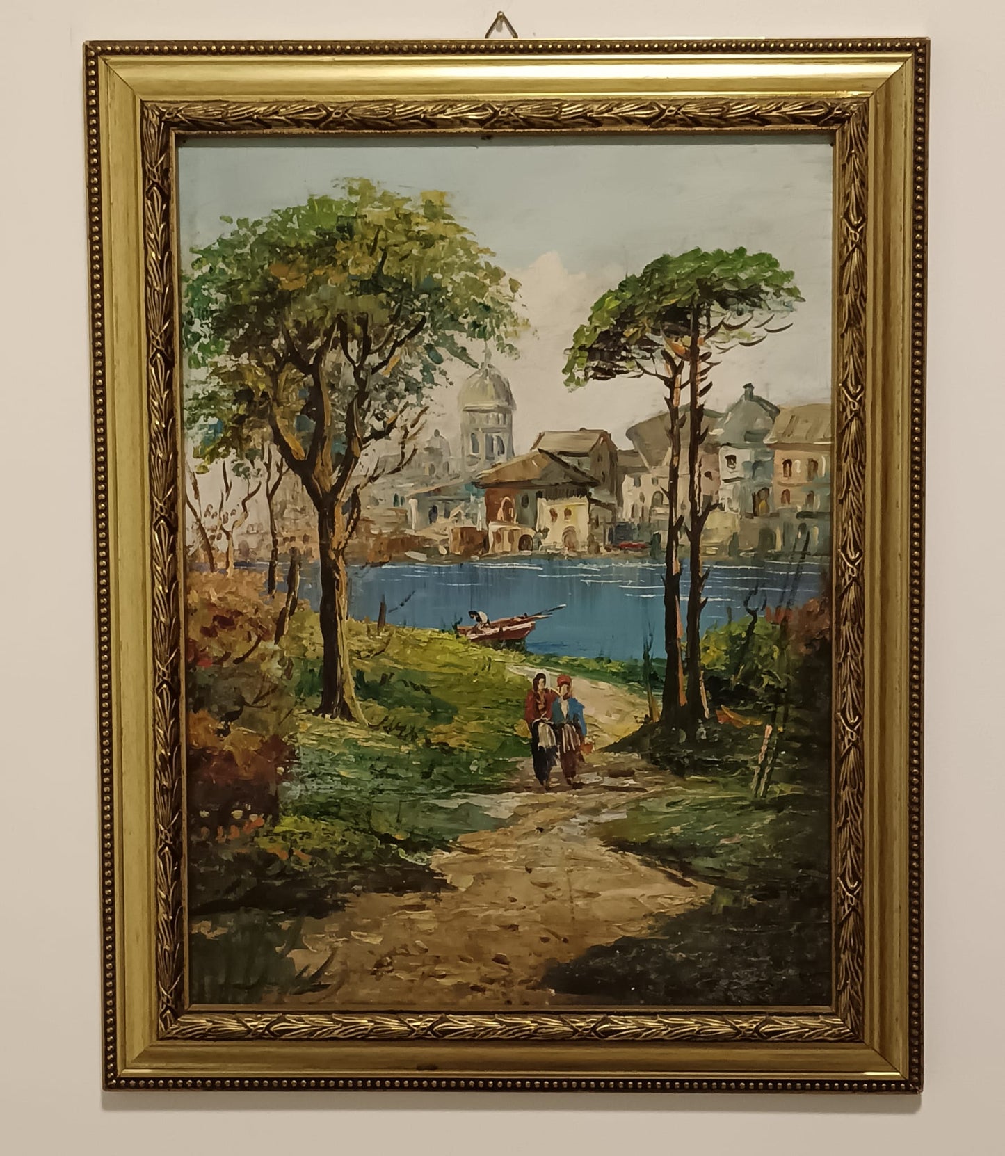 Paesaggio- dipinto olio su legno (prima metà del novecento)