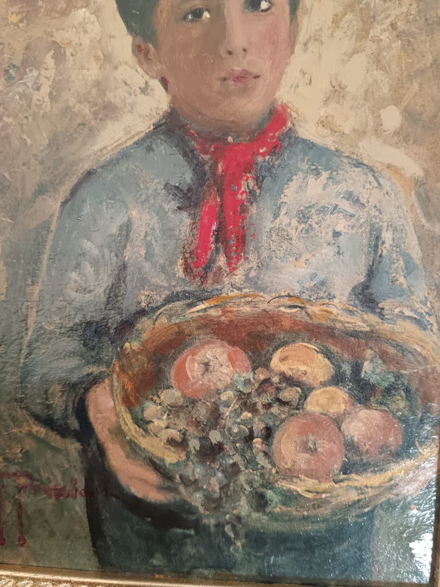 Giovanni Prassi (Napoli 1945)- dipinto olio su cartoncino