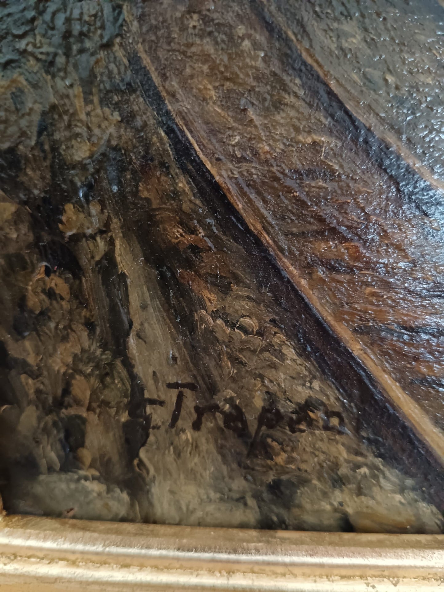 Giuseppe Trapani (scuola Napoletana XX Secolo)- dipinto olio su legno