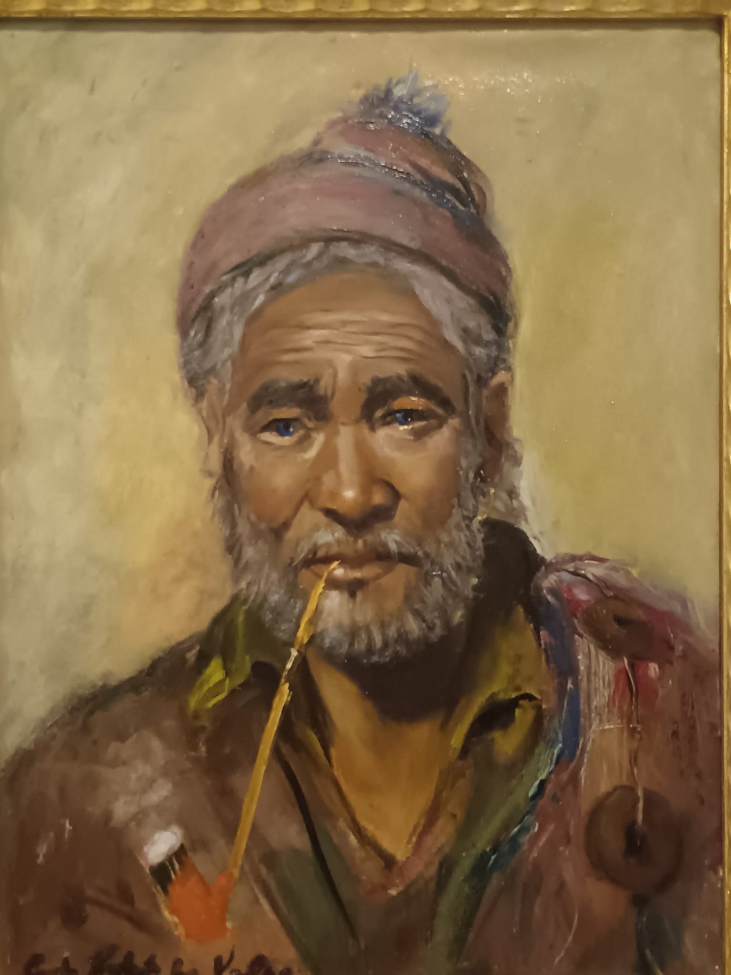 Carlo Roberto La Volpe (XX Secolo)- Il Pescatore dipinto olio su tela