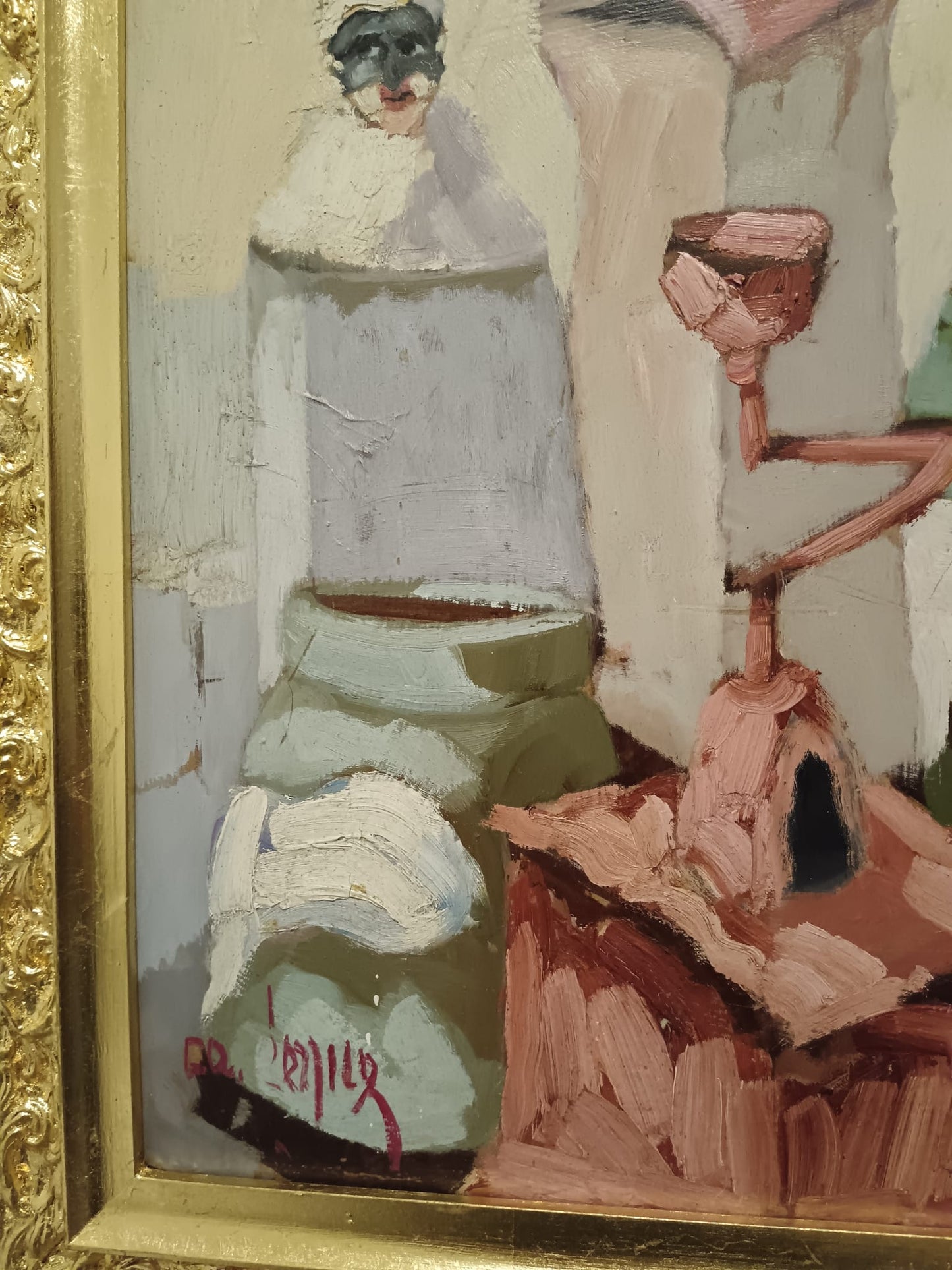 Serpico (XX Secolo)- Natura morta- dipinto olio su masonite