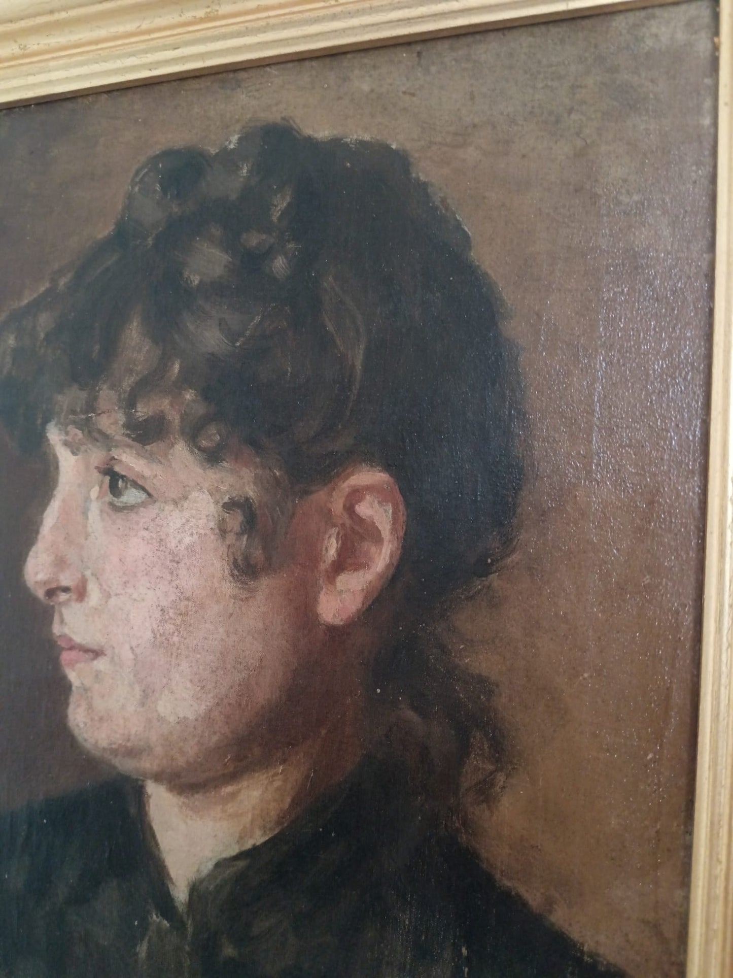 Ritratto (Scuola Italiana XIX Secolo)- dipinto olio su tela