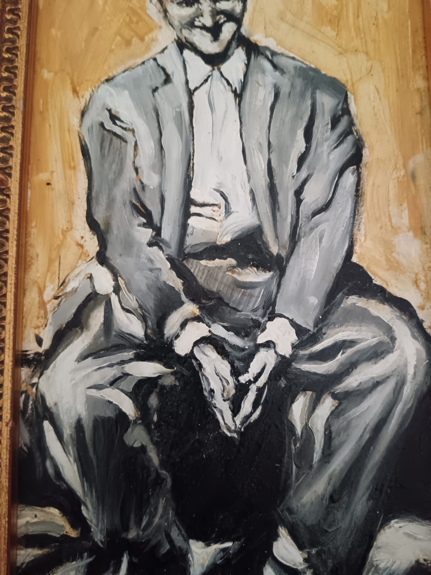 Antonio Asturi (Vico Equense 1904-1986)-dipinto olio su cartoncino