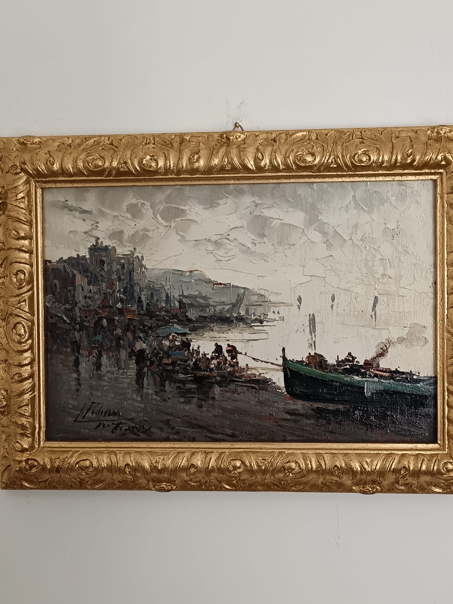 Paesaggio Marino (XX Secolo)- dipinto olio su legno