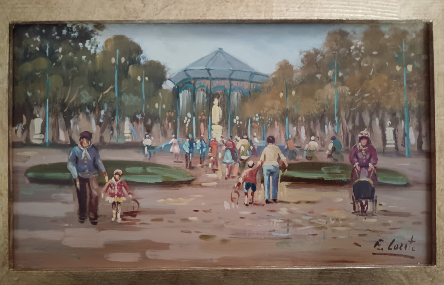 Ernesto Loreto (XX Secolo)- paesaggio dipinto olio su legno