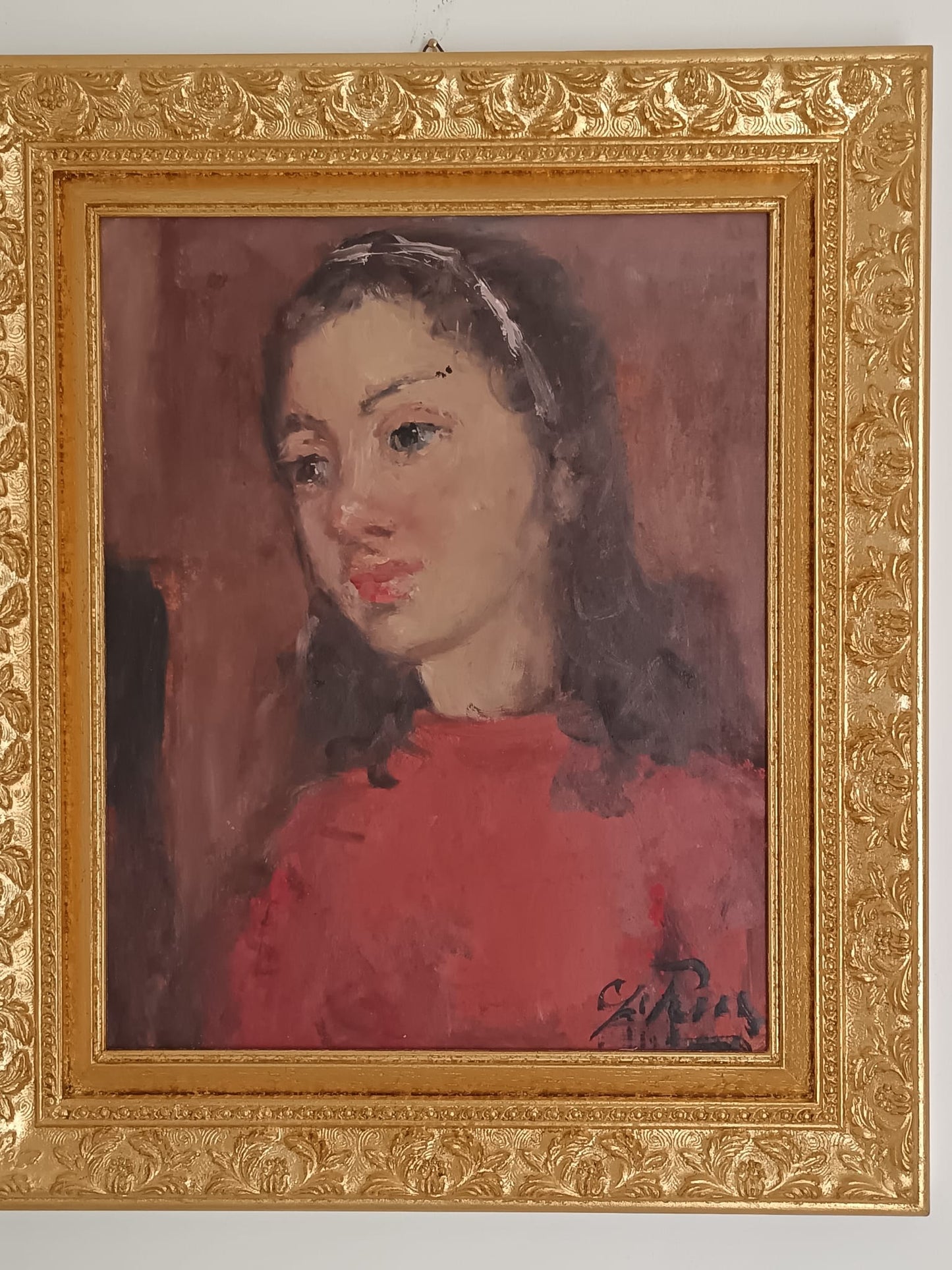 Giovanni Pane (1928-2010)- dipinto olio su cartoncino XX Secolo