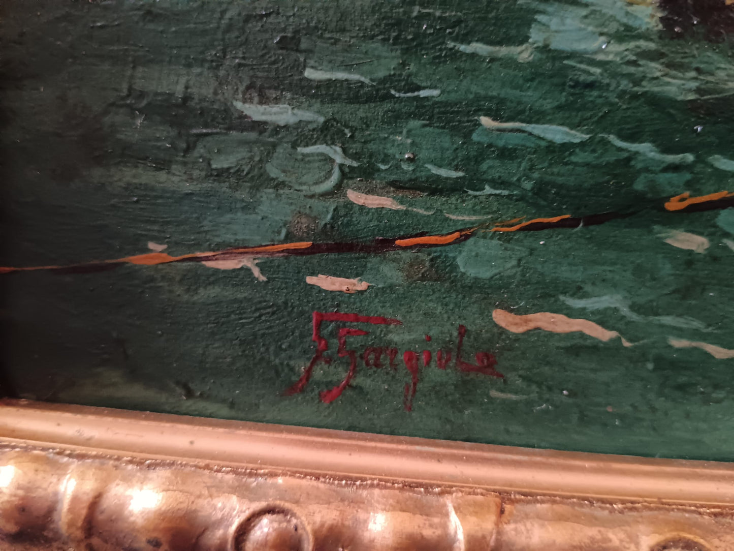 Giuseppe Gargiulo scuola napoletana (XIX/XX secolo) scorcio marino
