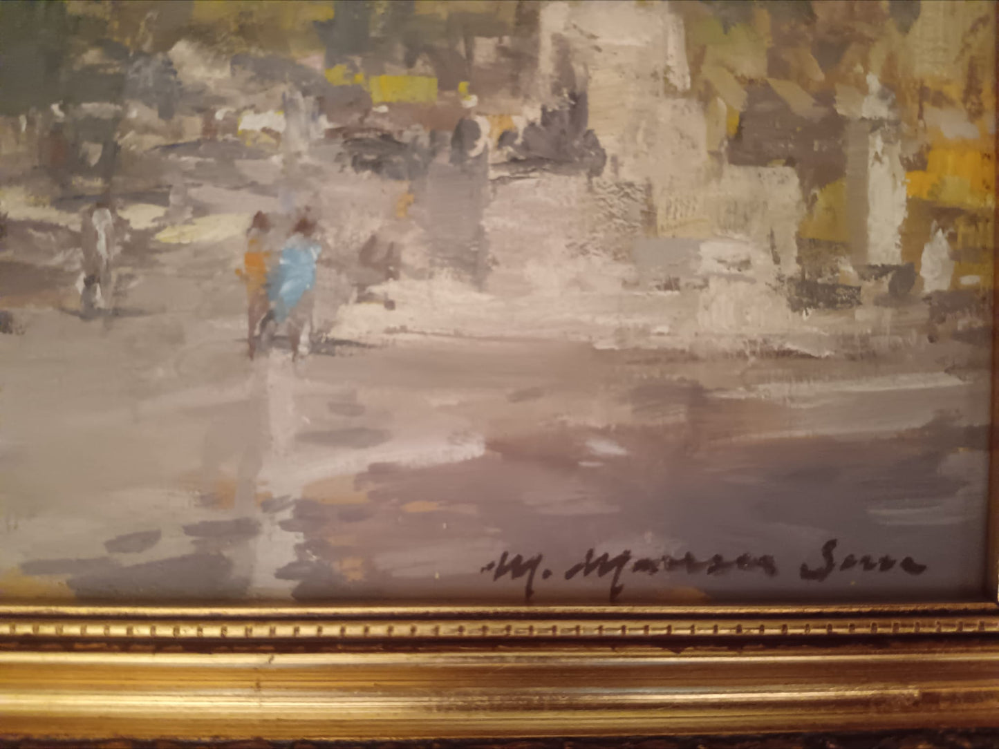 Mario Maresca Serra ( Napoli 1912-1991)- dipinto olio su legno epoca XX secolo