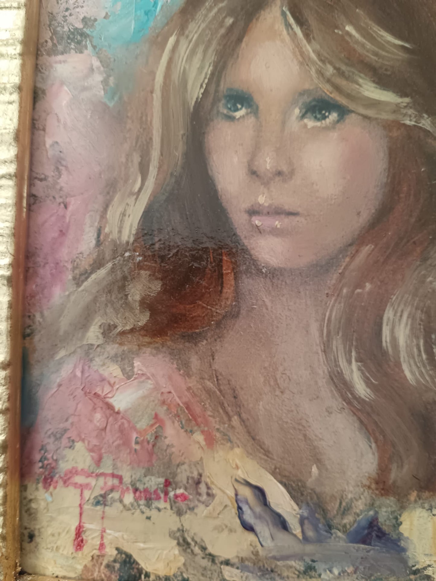 Giovanni Prassi (Napoli 1945)- La Modella- dipinto olio su cartoncino