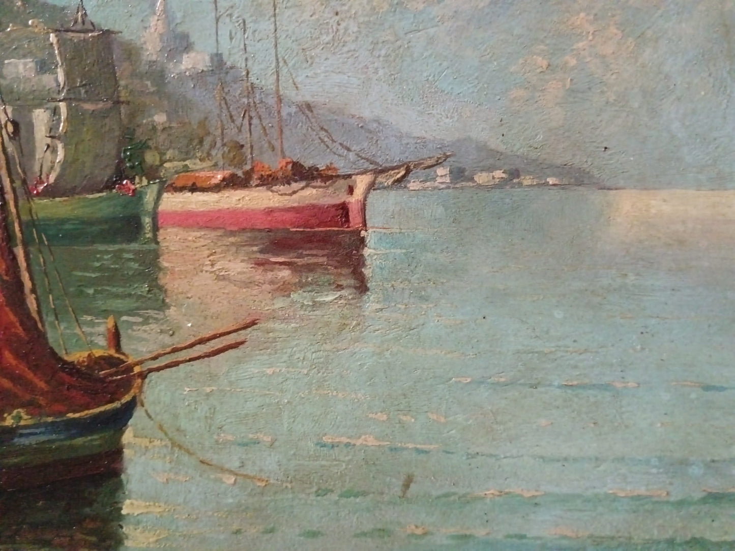 Giuseppe Gargiulo scuola napoletana (XIX/XX secolo) scorcio marino