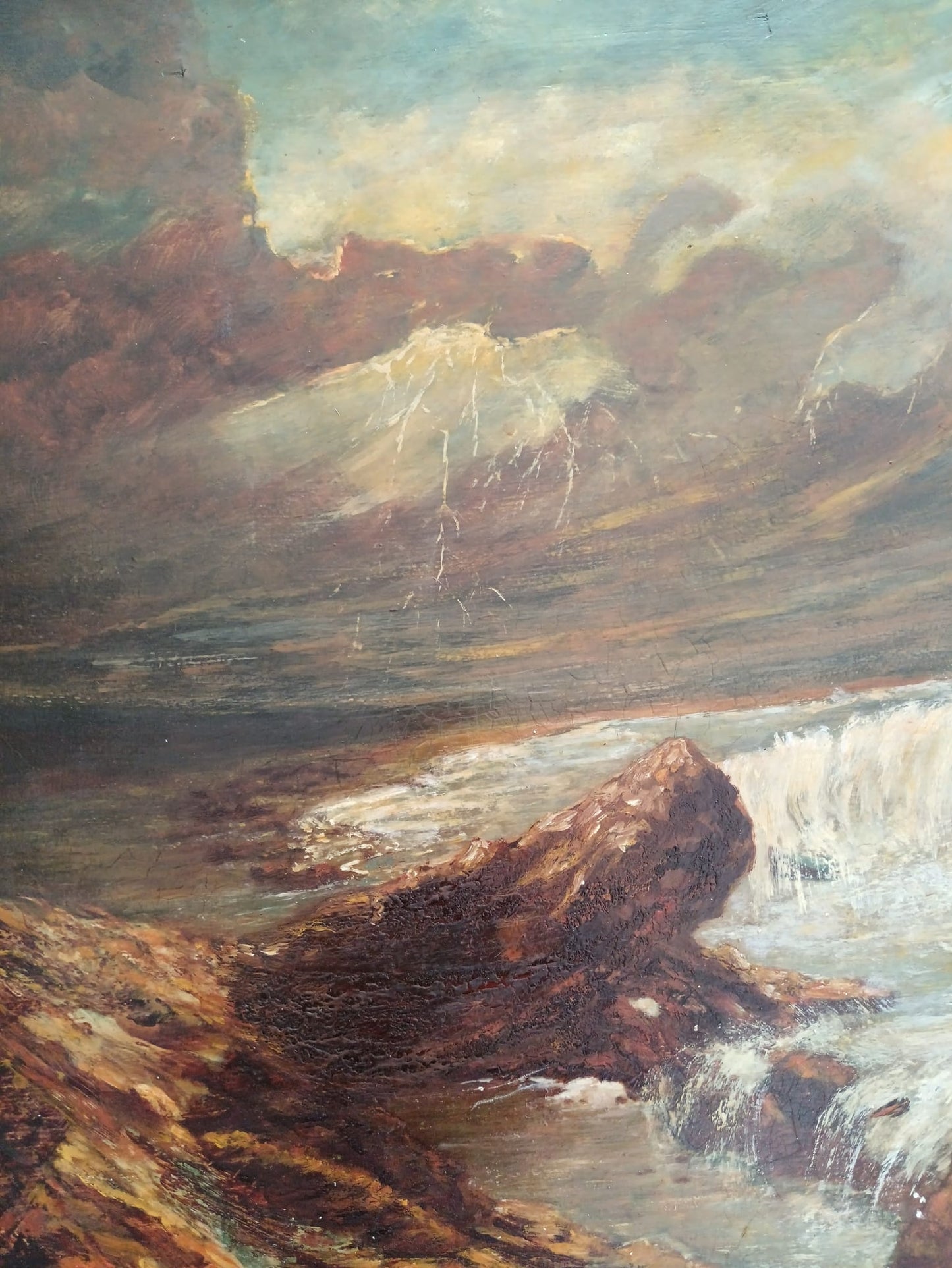 Vincenzo Bizzarro (XX Secolo)- La Deriva, dipinto olio su legno