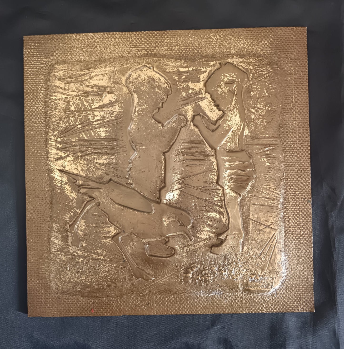 Scultura bassorilievo in bronzo ( XX Secolo)