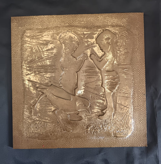 Scultura bassorilievo in bronzo ( XX Secolo)