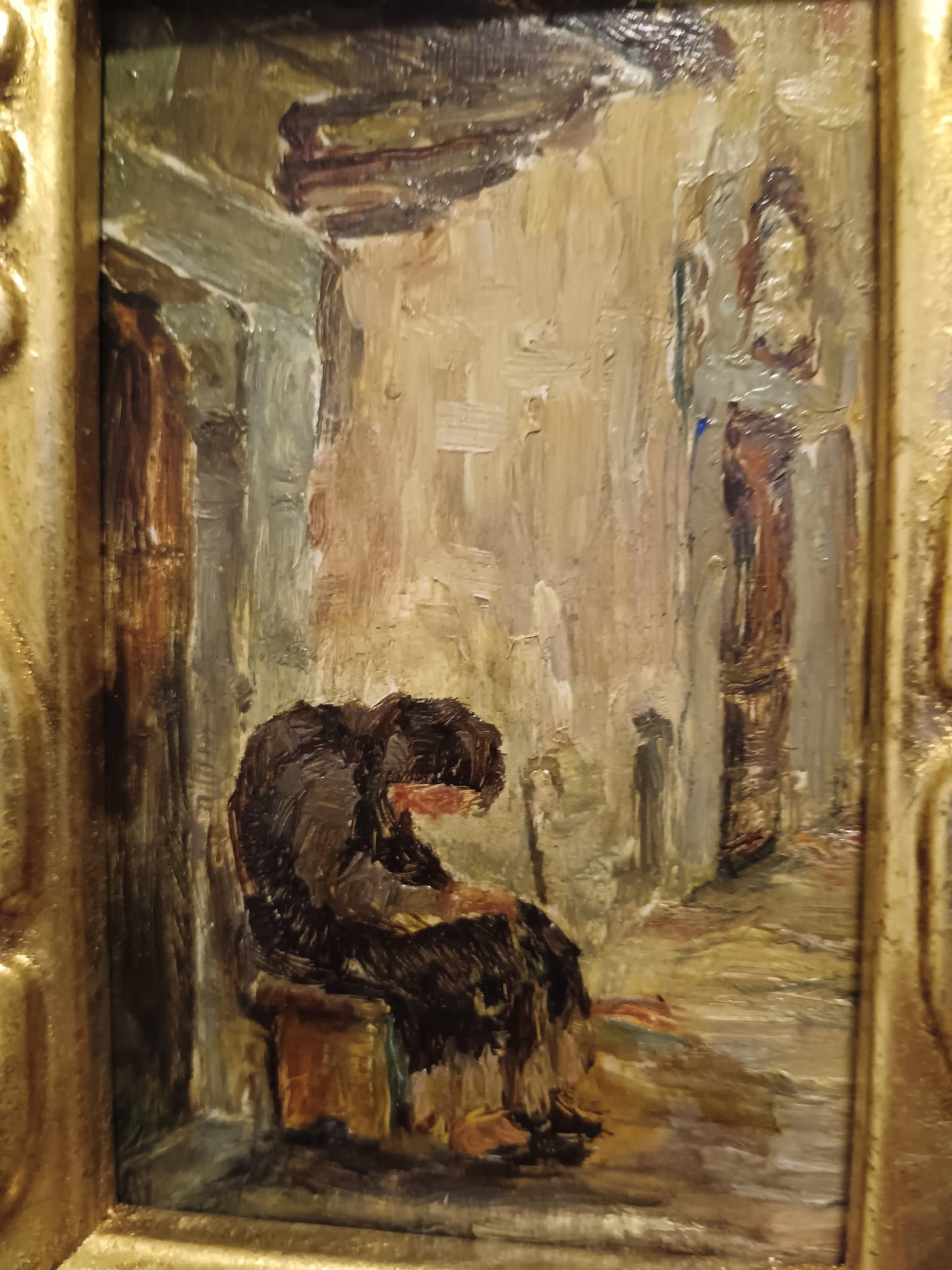 Dipinto olio su legno- prima metà del novecento