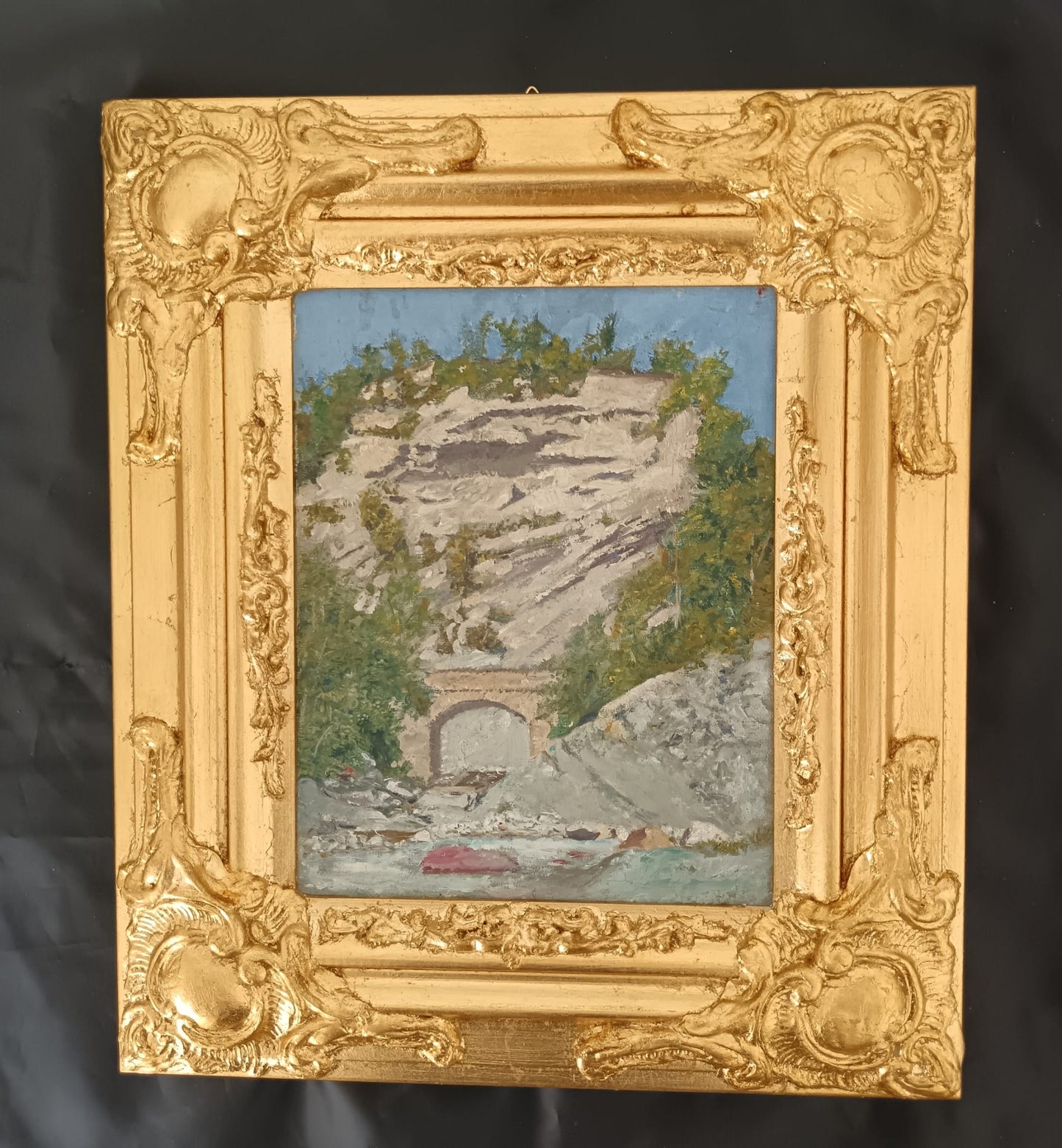Paesaggio- dipinto olio su tela (prima metà del novecento)