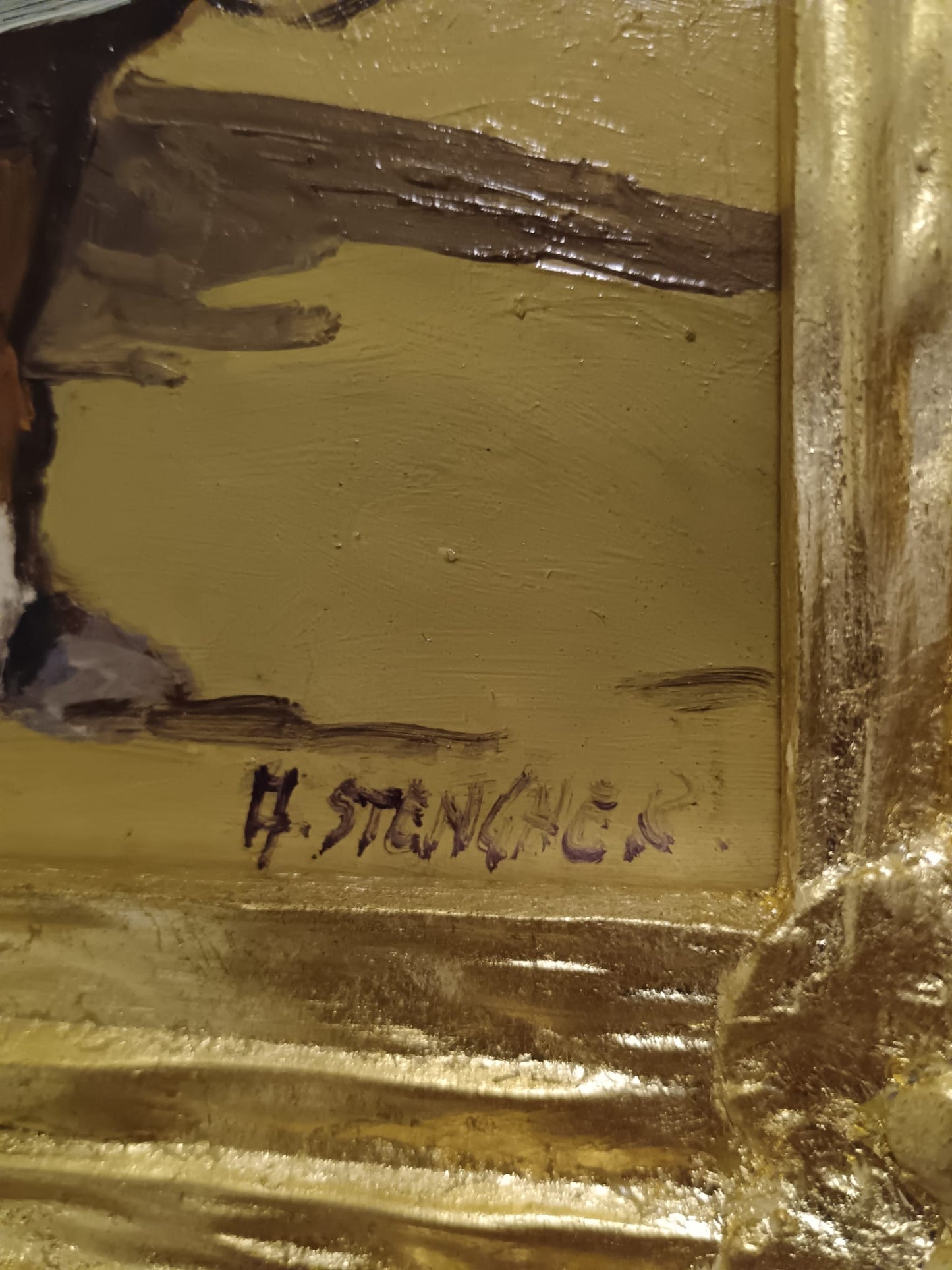 Alfredo Stengher (Livorno 1920/ 2000)- dipinto olio su pannello