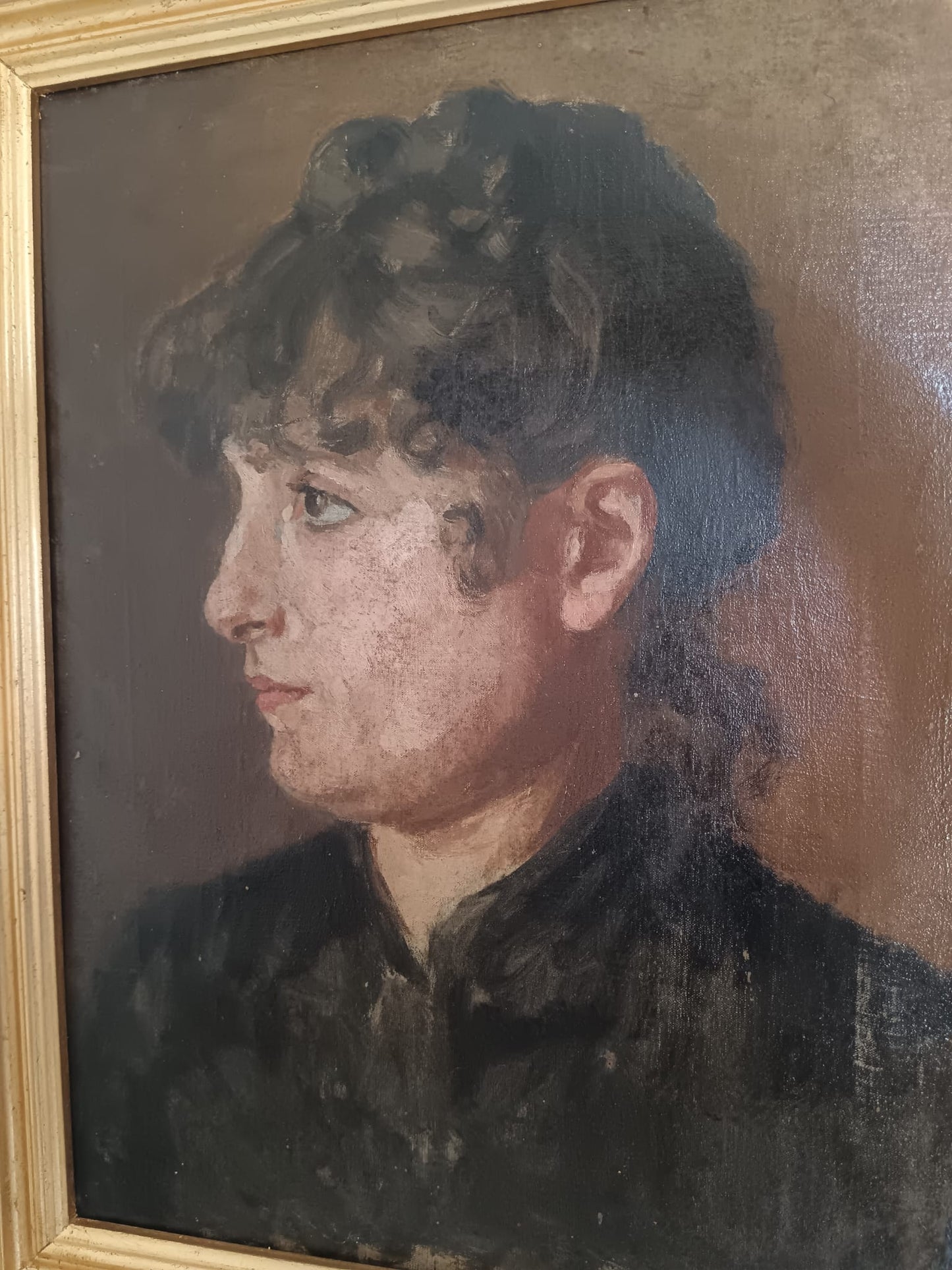 Ritratto (Scuola Italiana XIX Secolo)- dipinto olio su tela