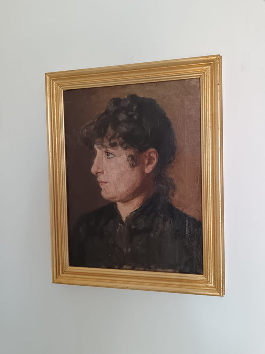 Ritratto (Scuola Italiana XIX Secolo)- dipinto olio su tela