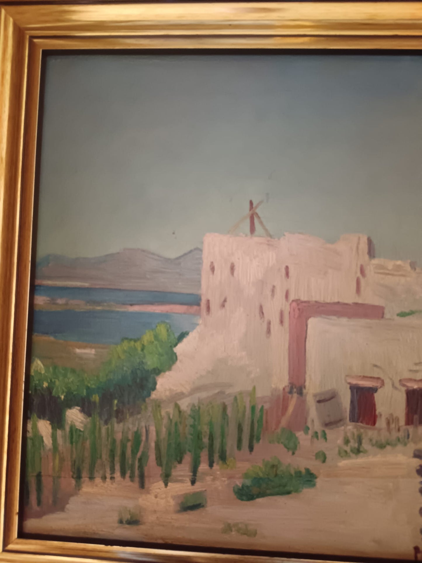 Paolo Luigi Marchetti- paesaggio dipinto olio su legno