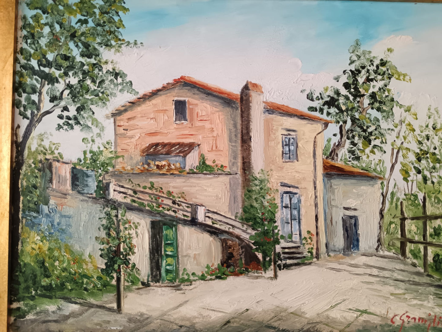 Corrado Graniglia (XX Secolo)- dipinto olio su tela
