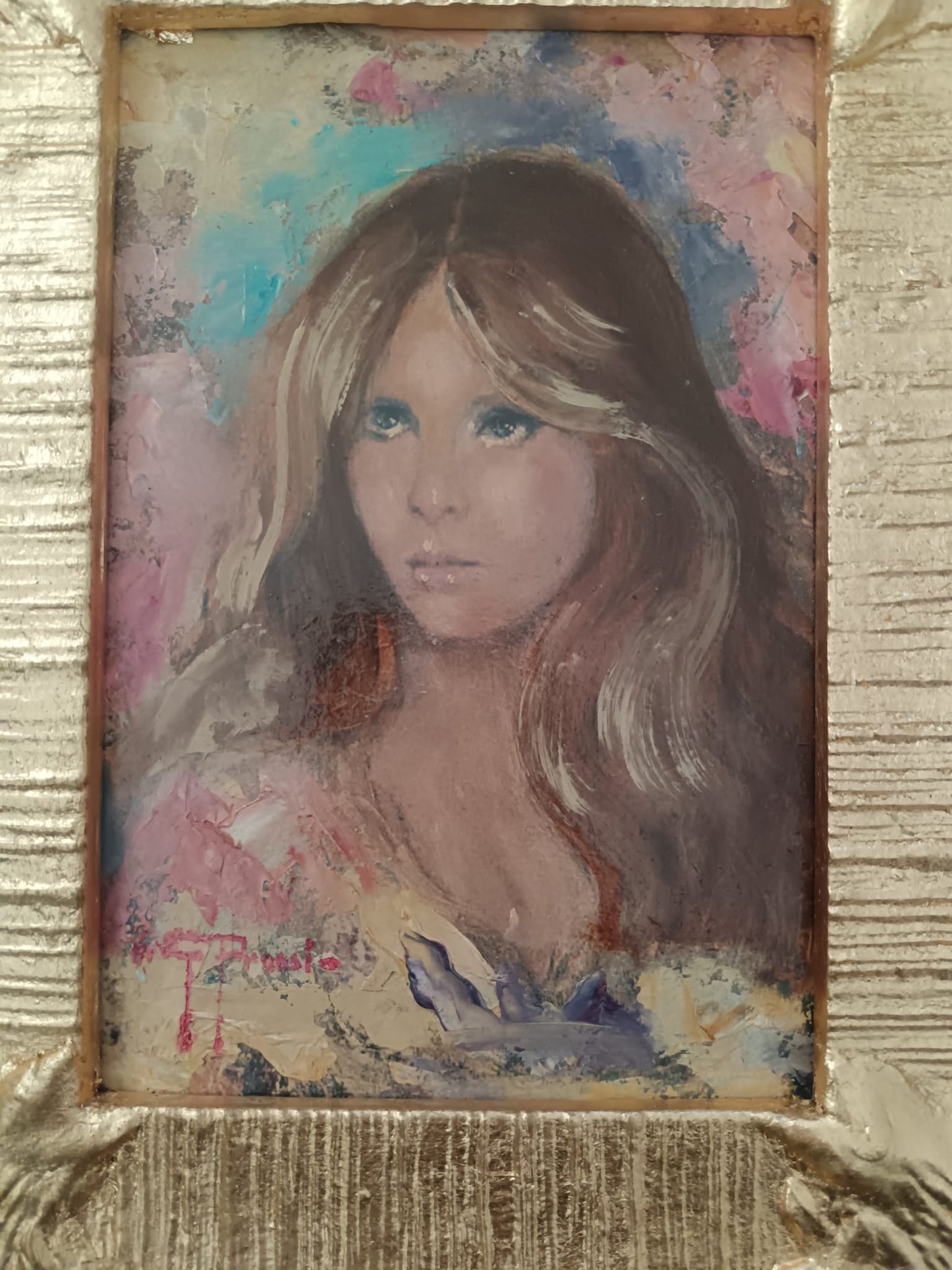 Giovanni Prassi (Napoli 1945)- La Modella- dipinto olio su cartoncino