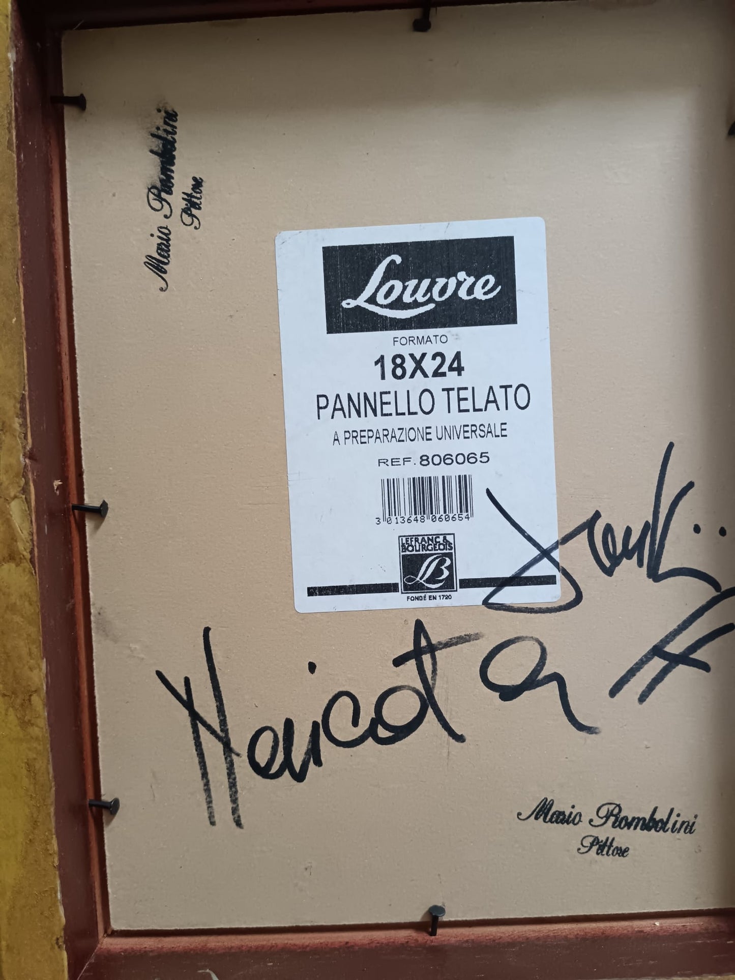 Mario Rombolini (1935-2014)- Mercato dipinto olio su pannello