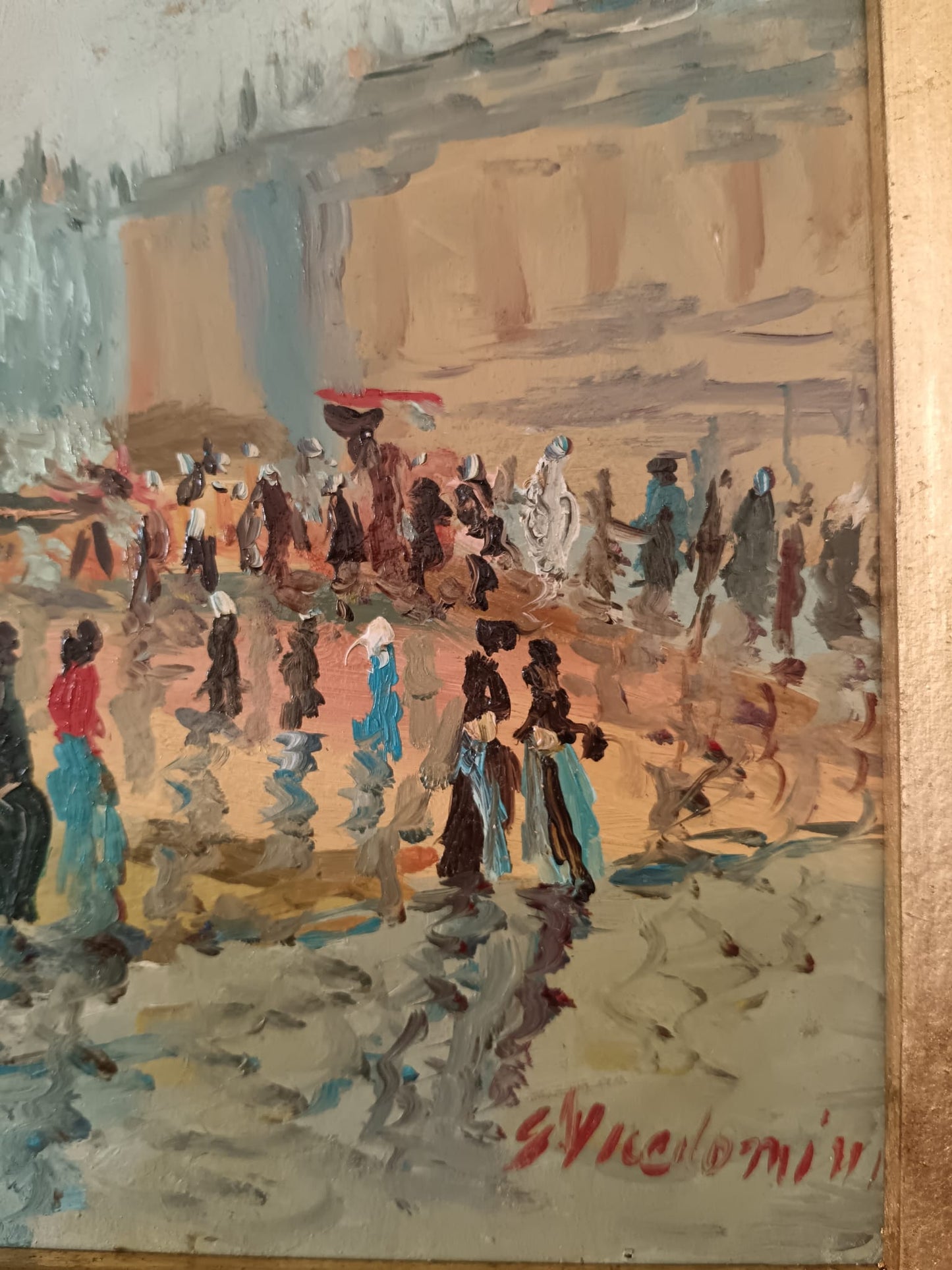 Giovanni Vicedomini ( Nocera Superiore 1946)- dipinto olio su cartoncino