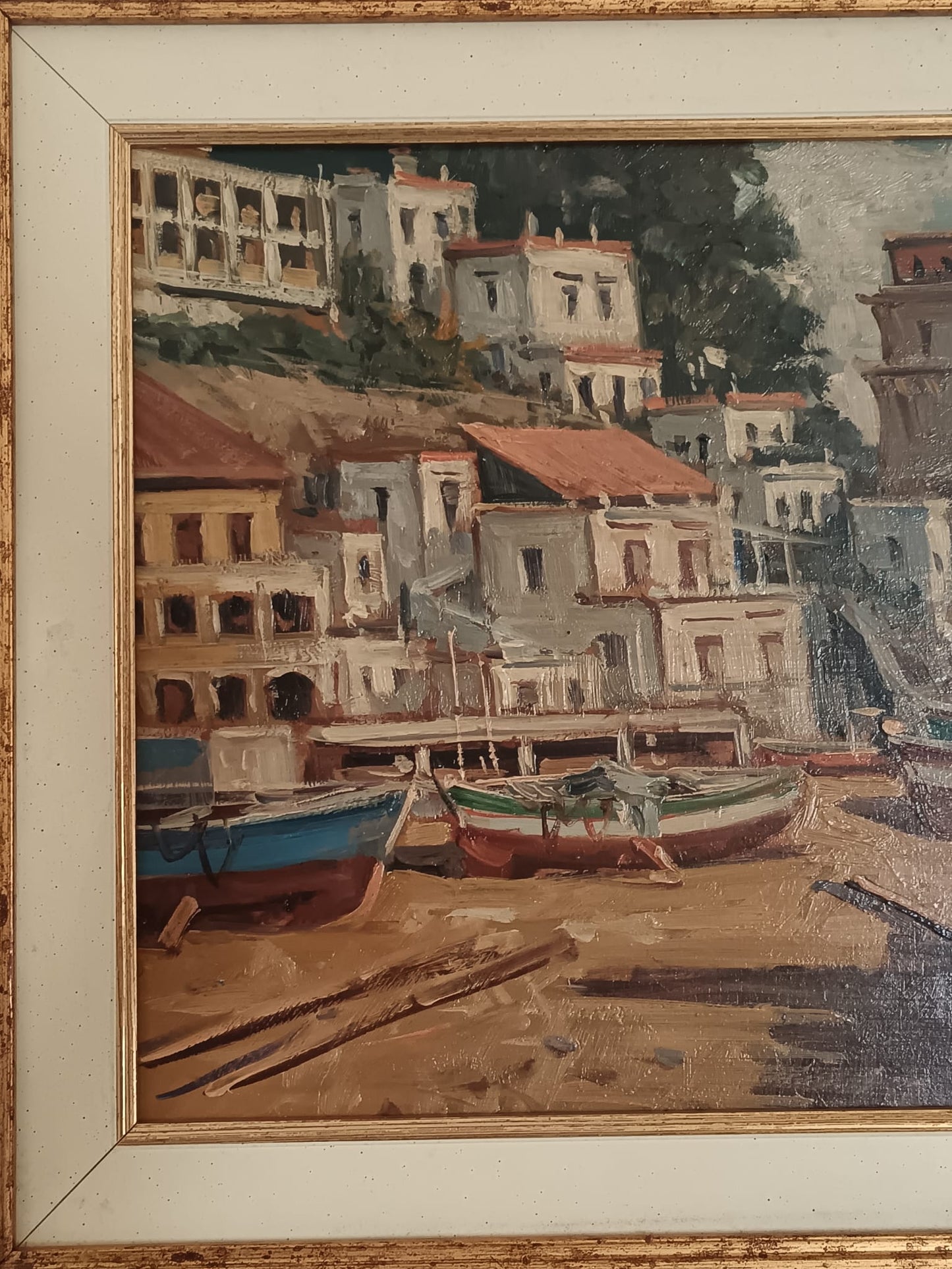 Luigi Botta (XX Secolo)- Scorcio Marino- dipinto olio su pannello