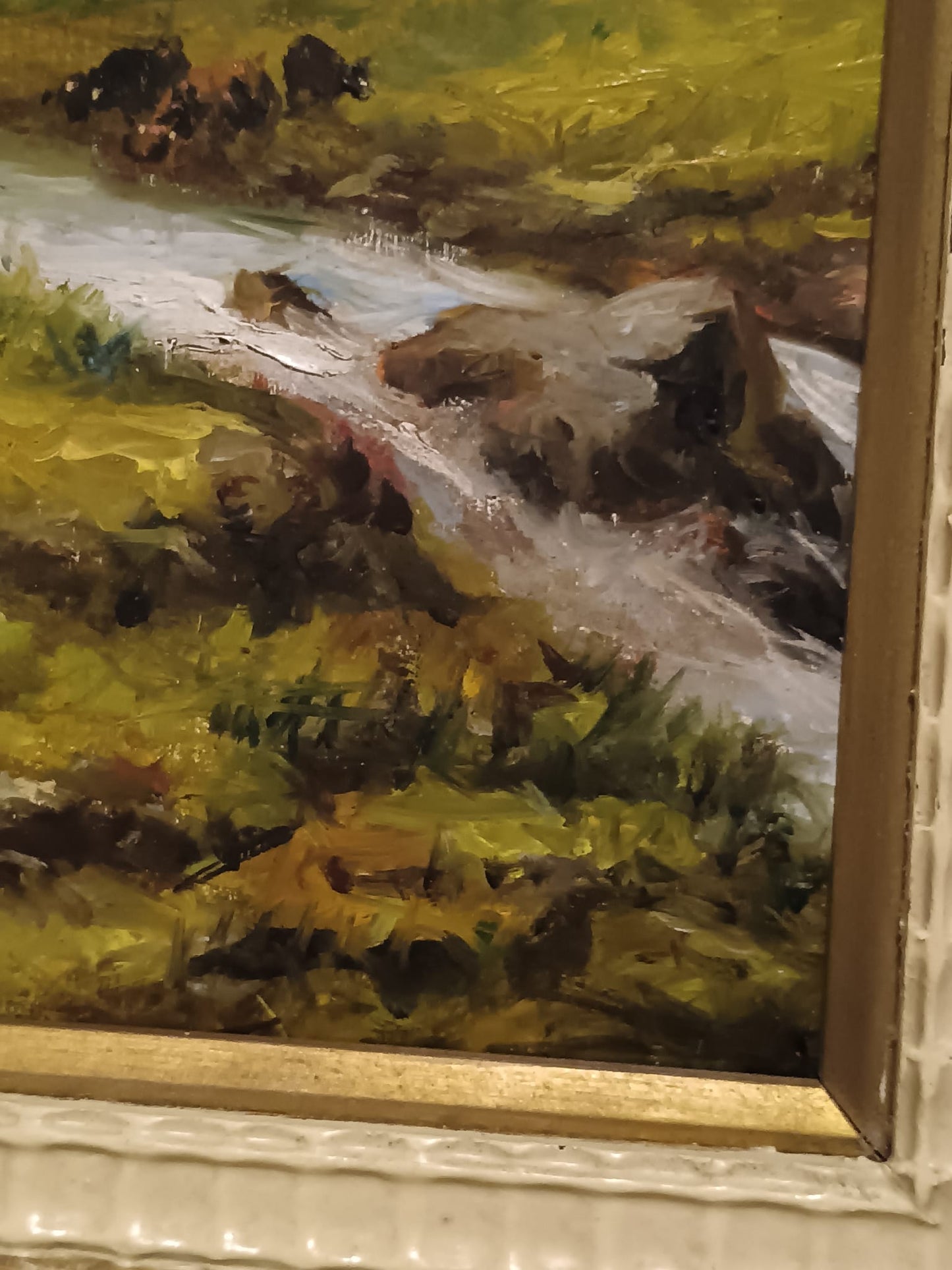 Dipinto antico- (scuola inglese XIX/XX Secolo) olio su legno