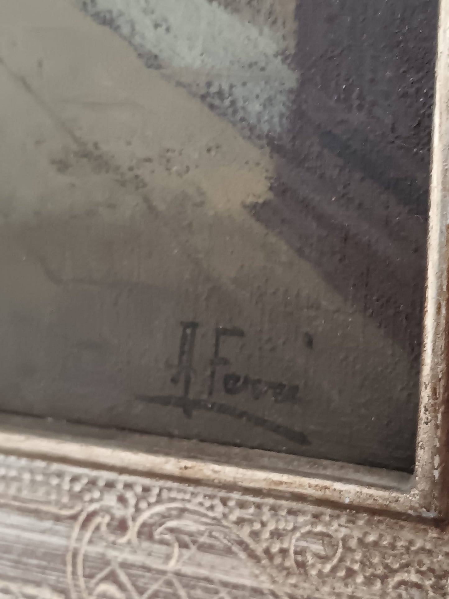 Antonio Ferri (scuola Italiana XIX/XX Secolo)- dipinto olio su tela applicata su cartoncino