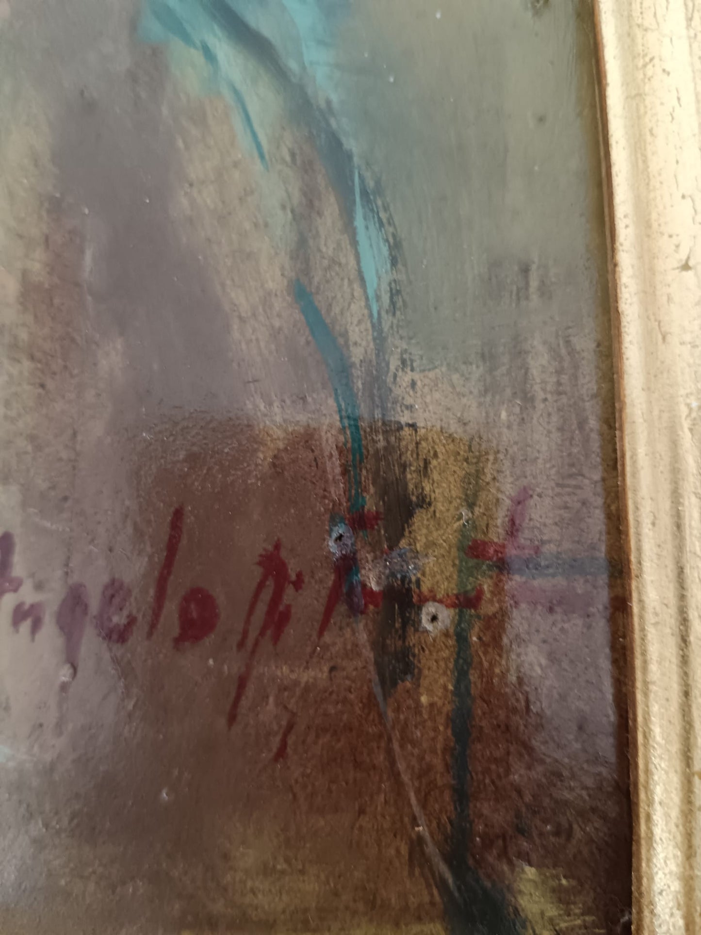 Scuola Italiana ( XIX/XX secolo)- Figura, dipinto olio su masonite