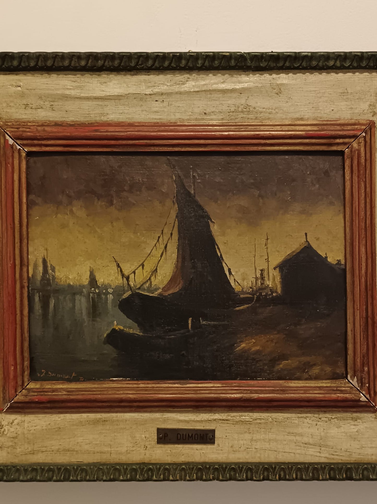 Pierre Dumont (XIX secolo)- Dipinto olio su pannello ( cartoncino)