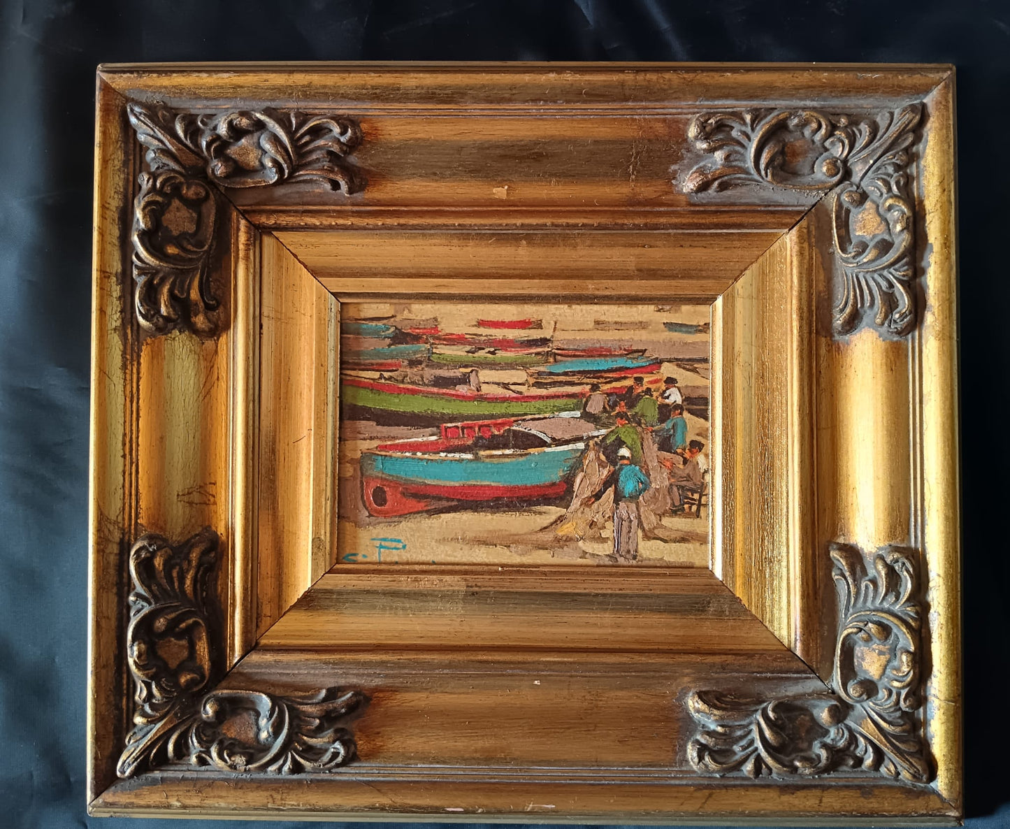 Dipinto olio su cartoncino firmato in basso a sinistra ( Giovanni Prassi, Napoli 1945)