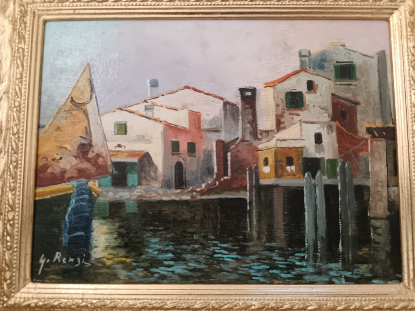 G. Renzi (XX Secolo)- dipinto olio su legno