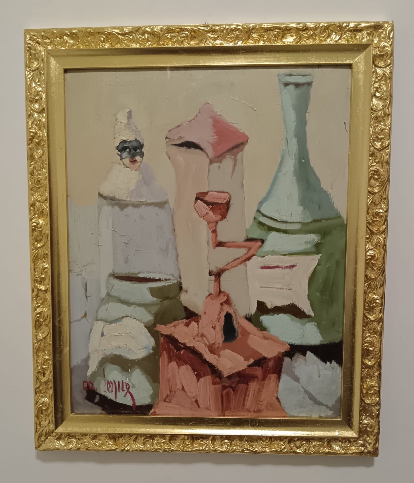 Serpico (XX Secolo)- Natura morta- dipinto olio su masonite