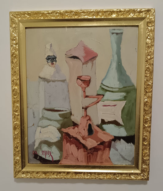 Serpico (XX Secolo)- Natura morta- dipinto olio su masonite