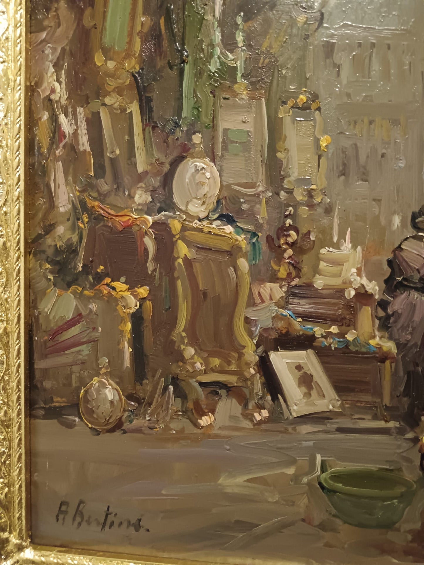 A. Bertini (XX Secolo)- dipinto olio su masonite