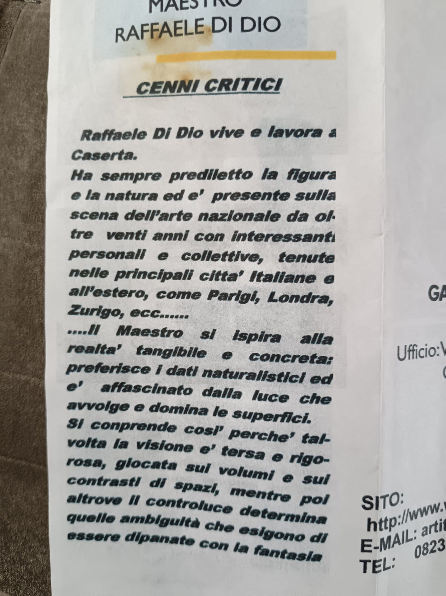 Raffaele Di Dio ( Sant'Arpino CE 1950) dipinto olio su tela- epoca XX secolo