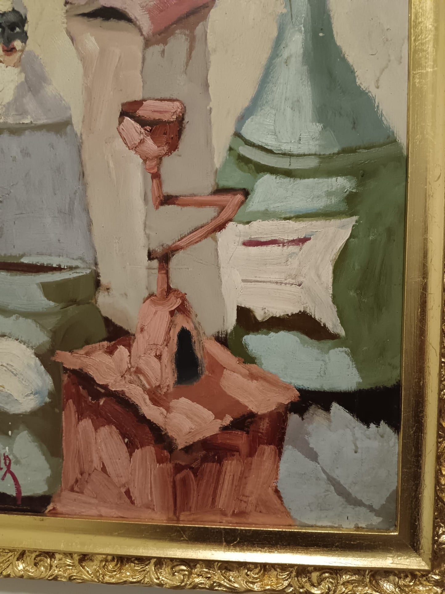 Serpico (XX Secolo)- Natura morta- dipinto olio su masonite